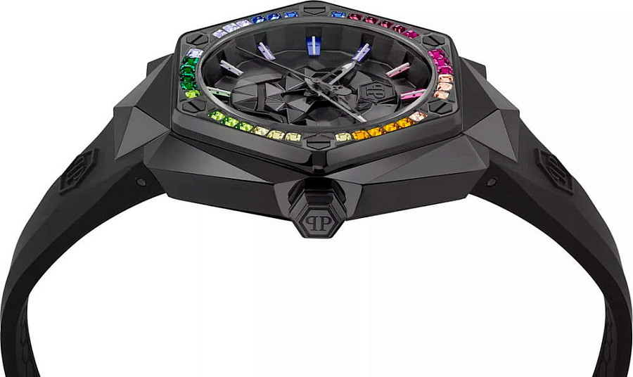 Часы Philipp Plein Skull Spikes PWPWA0524 — кварцевые, сталь металл