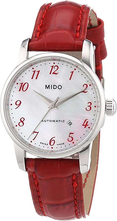 Часы Mido Baroncelli Sz Lr A steel Lea.r M7600.4.39.7 — механические, сталь металл