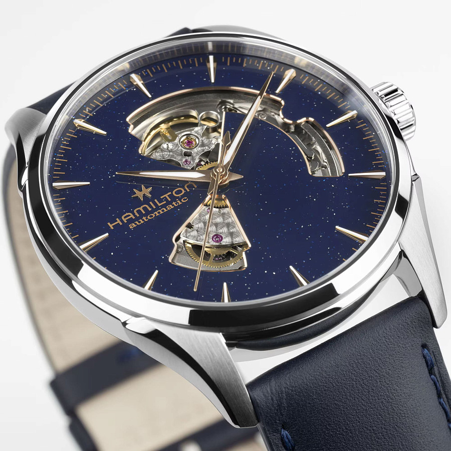Часы Hamilton Jazzmaster Open Heart Auto H32705640 — сталь, кожаный