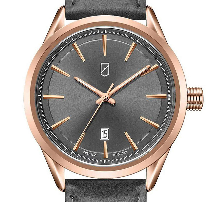 Часы УЧЗ Spectr 1523A3L4 — кварцевые, сталь металл