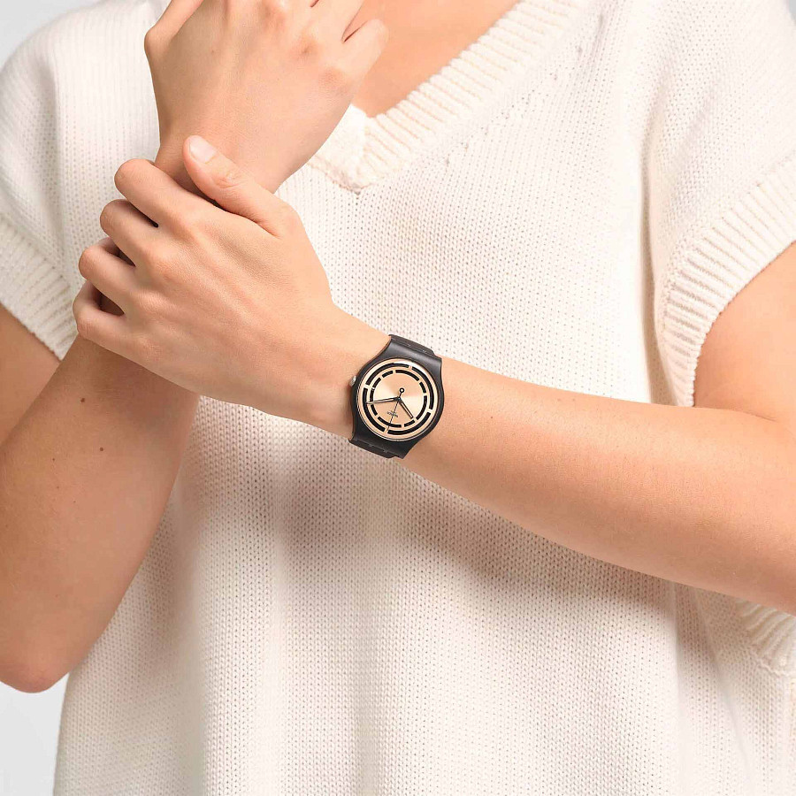 Часы Swatch New Gent Bioceramic Standard SO32B116 — силикон, мужские