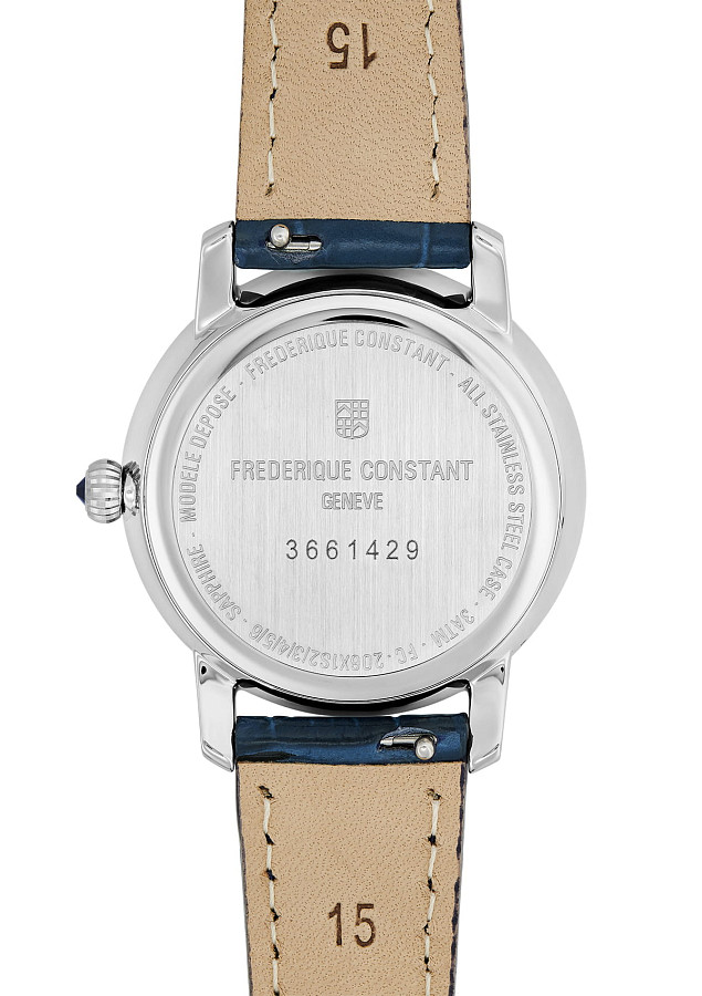 Часы Frederique Constant Slimline Ladies Moonphase FC-206MPWD1S6 — кварцевые, металл сталь