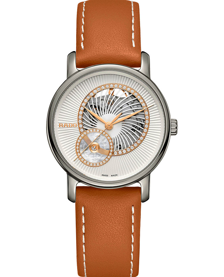 Часы Rado Diamaster Automatic Open Heart R14056945 — женские, перламутровый