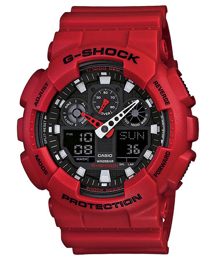 Часы Casio G-Shock GA-100B-4ADR (GA-100B-4A) — мужские, черный