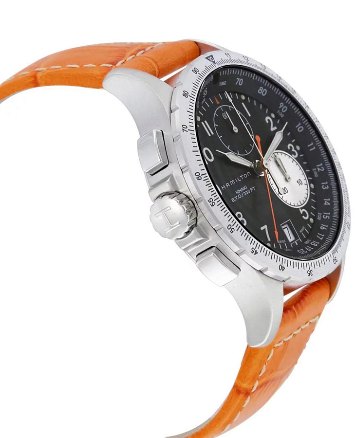 Часы Hamilton Khaki Aviation ETO Chrono Quartz H77612933 — кожаный, мужские
