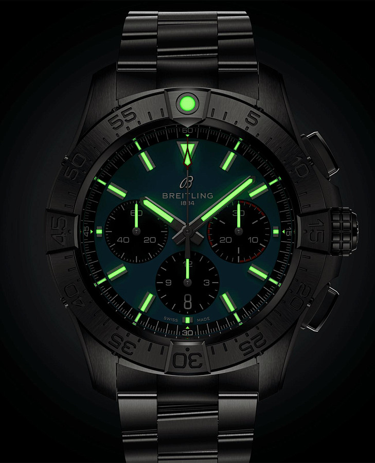 Часы Breitling Avenger B01 Chronograph 44 AB0147101C1A1 — мужские, нержавеющая сталь