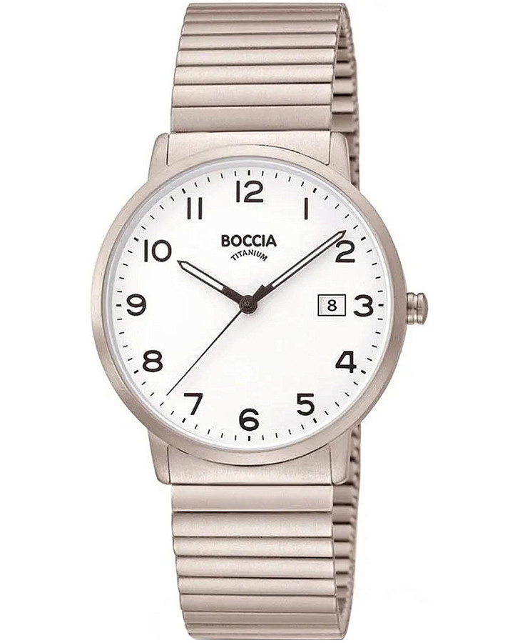 Часы Boccia Titanium 3660-01 — мужские, белый