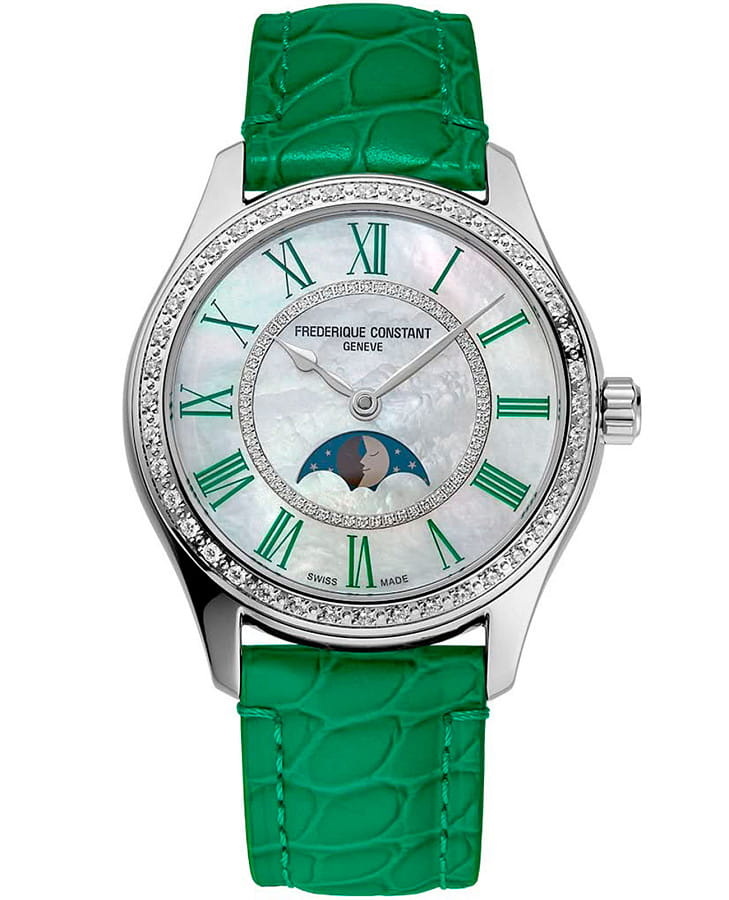 Часы Frederique Constant Classics Elegance Luna FC-331MPWGRD3BD6 — женские, перламутровый