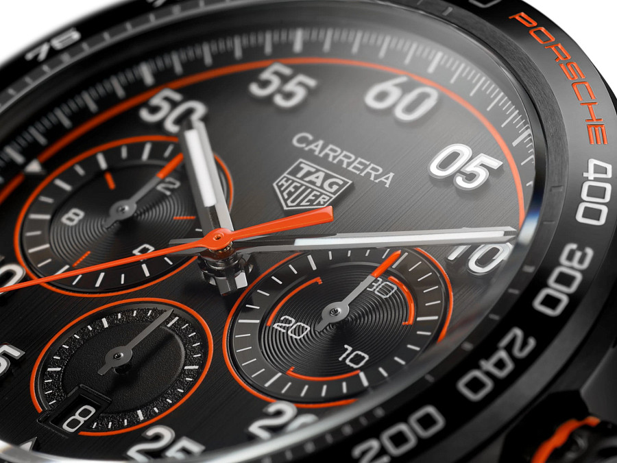 Часы TAG Heuer Carrera X Porsche Orange Racing CBN2A1M.FC6526 — кожаный, мужские