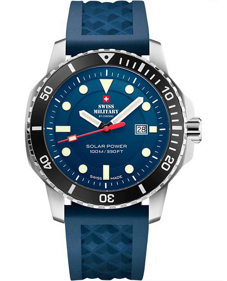 Часы Swiss Military by Chrono Solar Power SMS34102.04 — мужские, синий