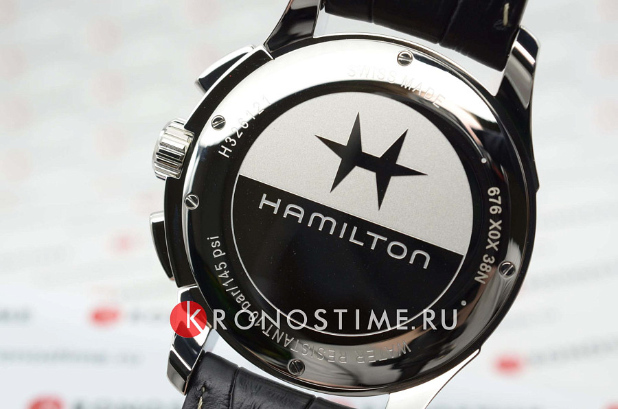Часы Hamilton Jazzmaster Chrono Quartz H32612741 — мужские, черный