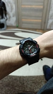 Фото покупателя: Японские наручные часы Casio G-Shock GA-100-1A4DR (GA-100-1A4)