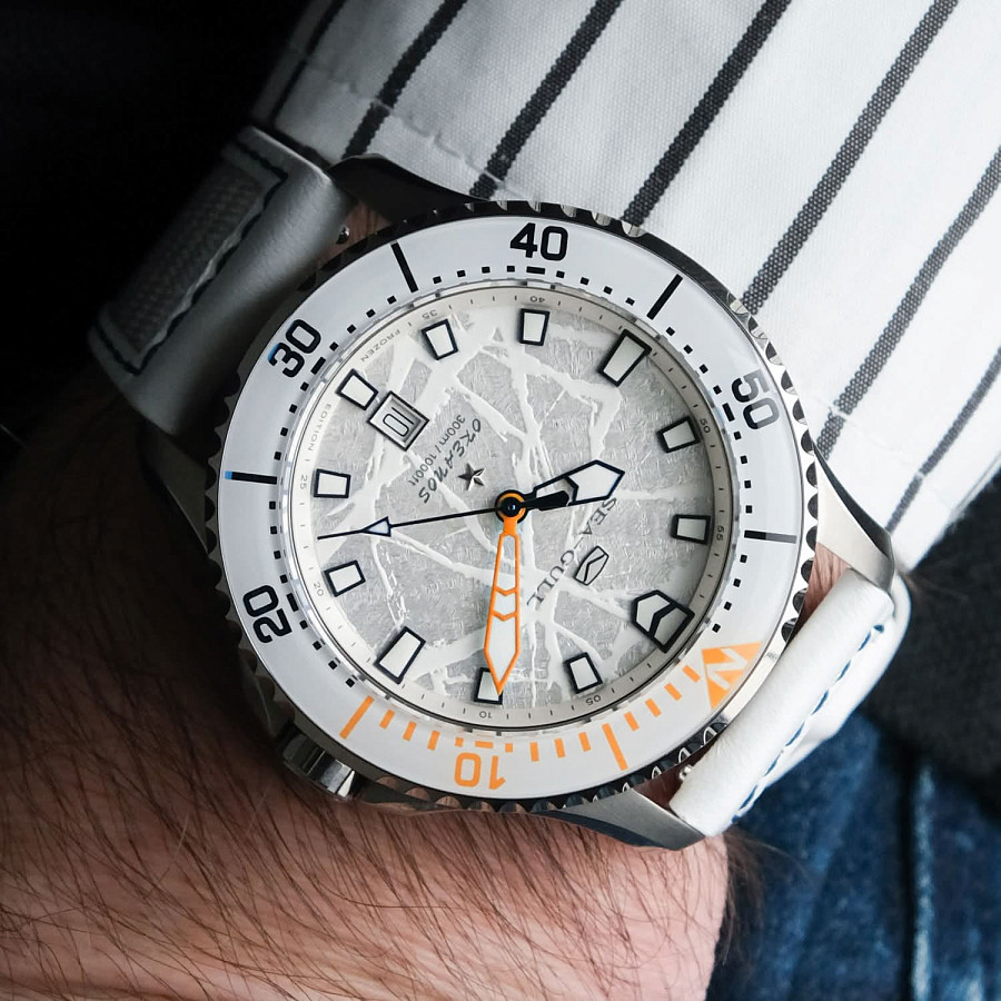 Часы Seagull Ocean Star Pro 414.12.1210 — мужские, кожа + нейлон