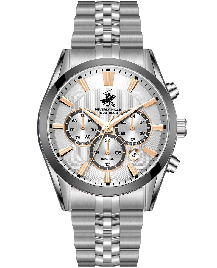 Часы Beverly Hills Polo Club BP3782X.330 — мужские, серебристый