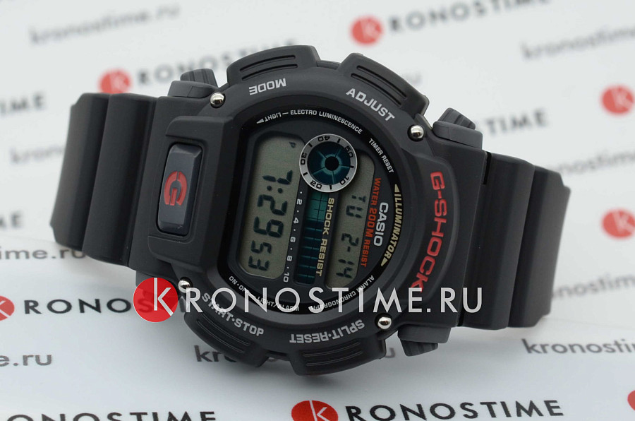 Часы Casio G-Shock DW-9052-1VDR (DW-9052-1V) — серый, пластик