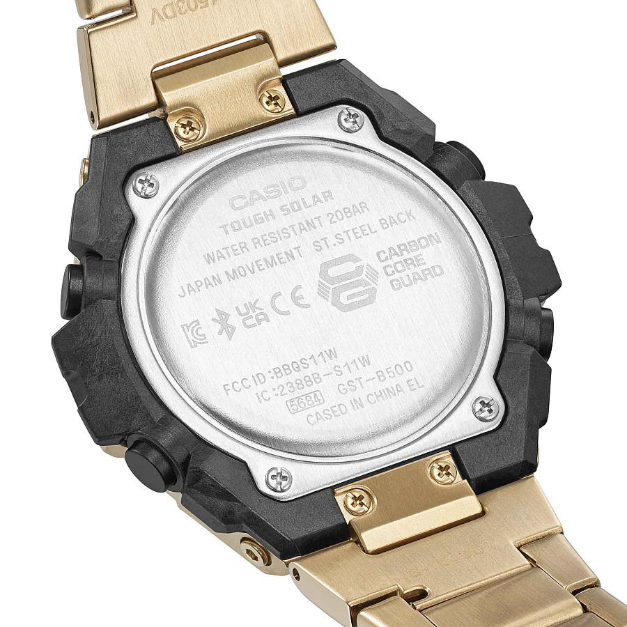 Часы Casio G-Shock GST-B500GD-9A — сталь карбон, Япония