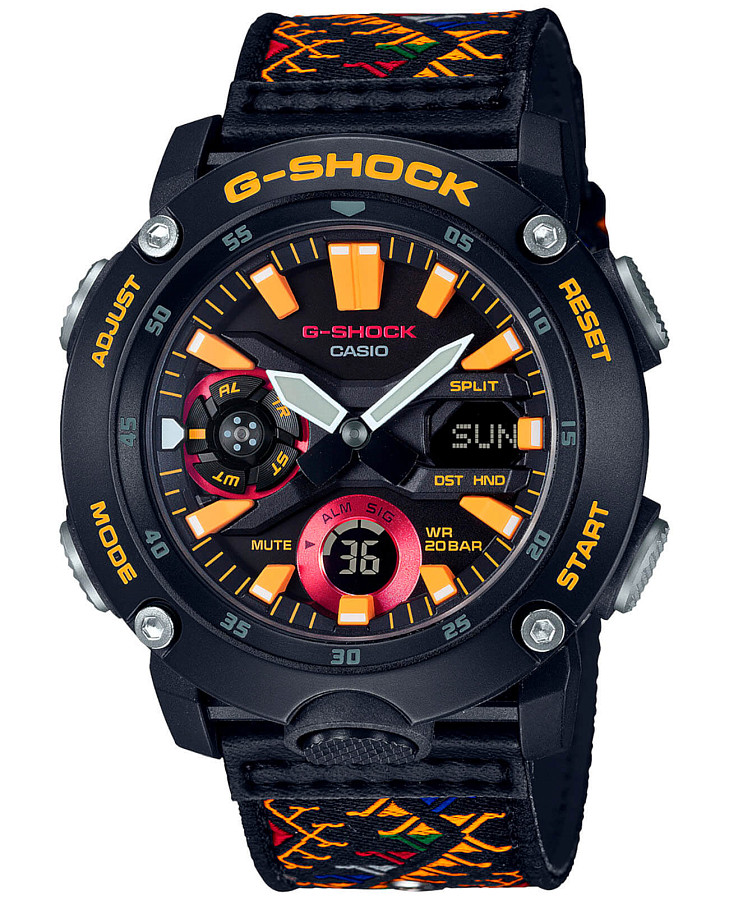Часы Casio G-Shock GA-2000BT-1A — мужские, черный