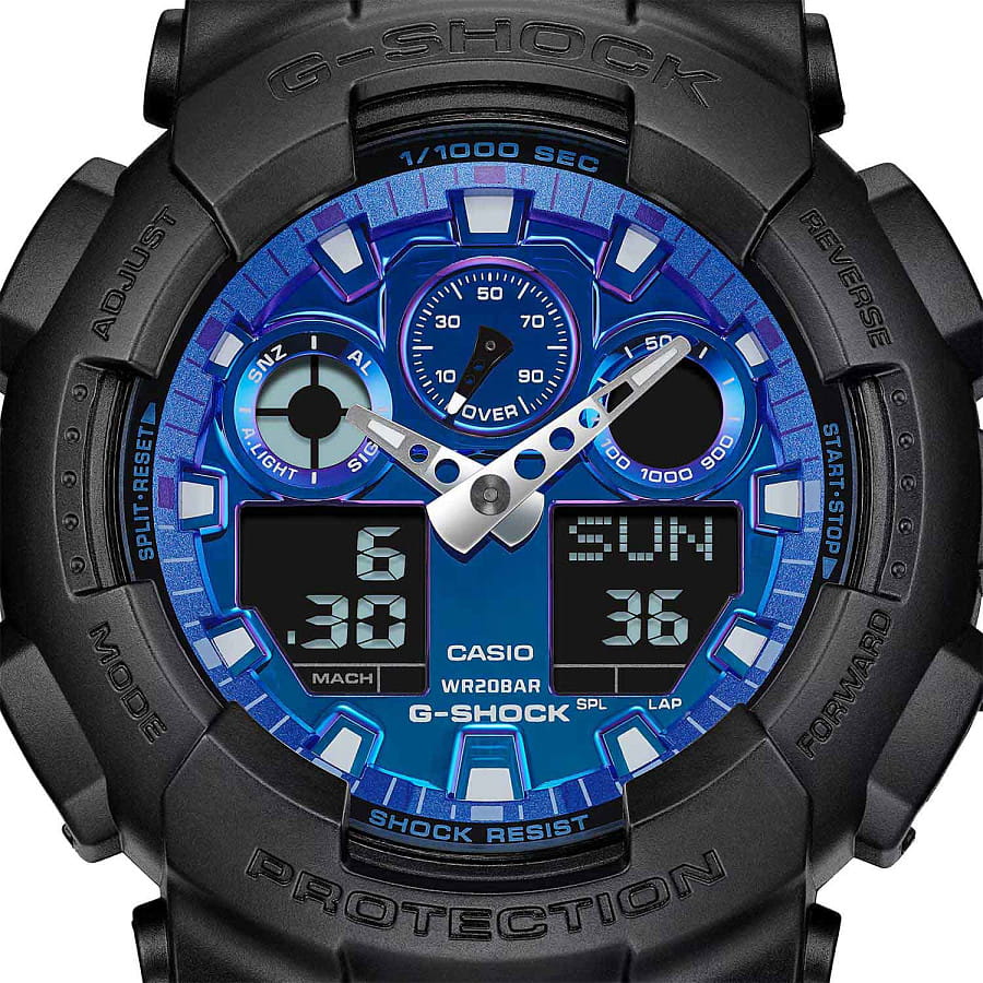 Часы Casio G-Shock GA-100FL-1A — пластик, Япония