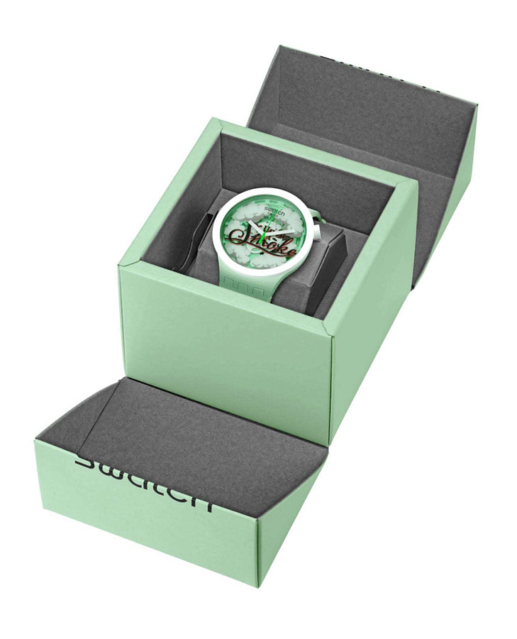 Часы Swatch Big Bold Bioceramic Lacquered SB03Z103 — мужские, силикон