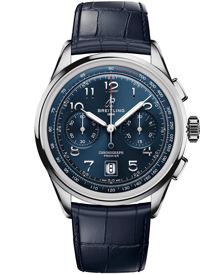 Часы Breitling Premier B01 Chronograph 42 AB0145171C1P2 — мужские, синий