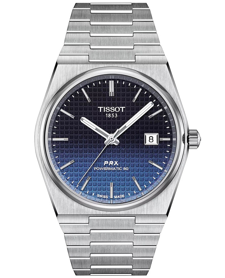Часы Tissot PRX Powermatic 80 40mm Gradient T137.407.11.051.01 — мужские, серебристый