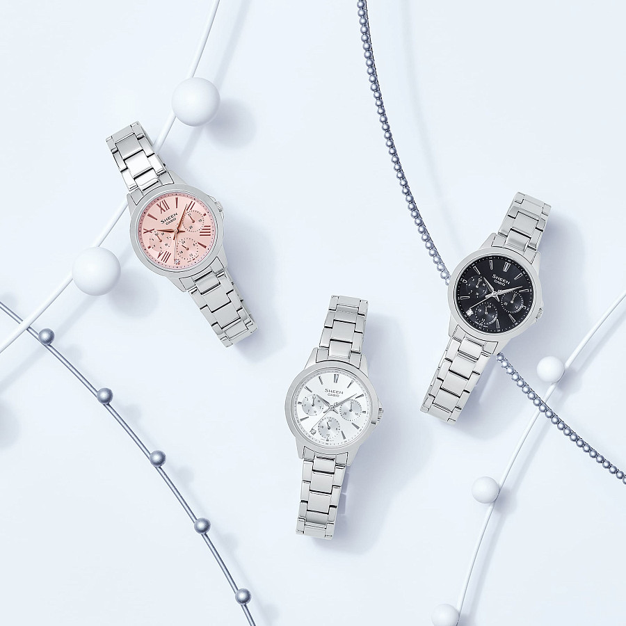Часы Casio Sheen SHE-3516D-4A — сталь металл, Япония