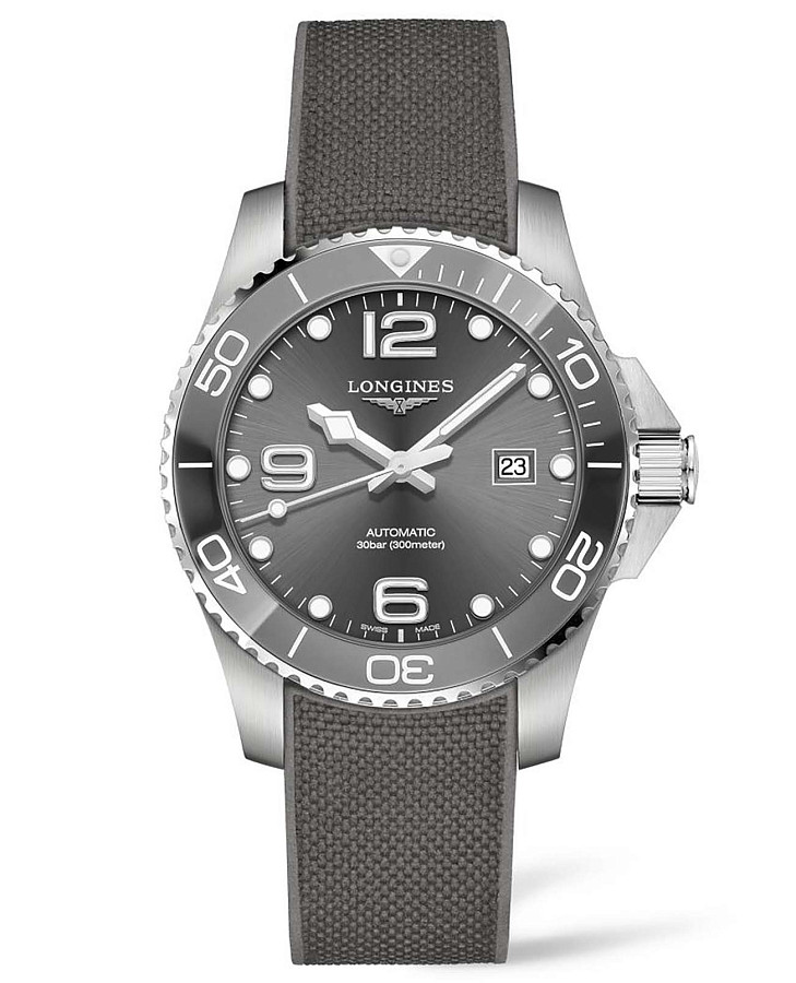 Часы Longines HydroConquest L3.782.4.76.9 — мужские, серый