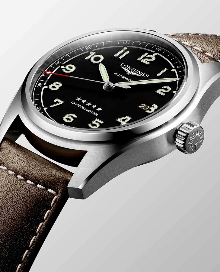 Часы Longines Spirit L3.811.4.53.0 — мужские, кожаный