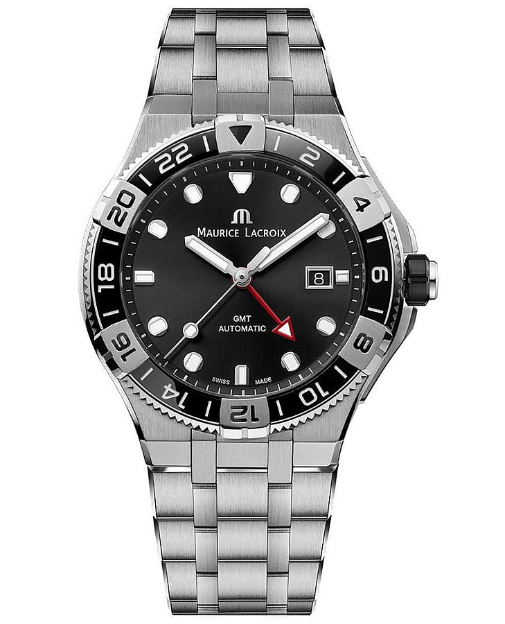 Часы Maurice Lacroix Aikon Venturer GMT AI6158-SS002-330-1 — мужские, черный