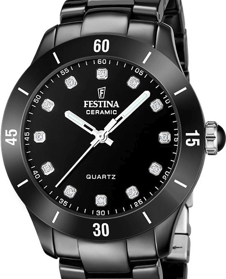 Часы Festina Ceramic F20723/2 — кварцевые, керамика