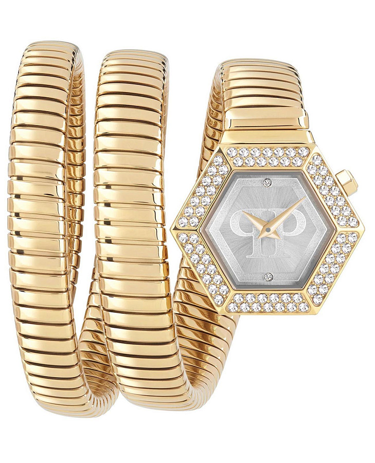 Часы Philipp Plein Snake Hexagon PWZAA0423 — женские, серебристый