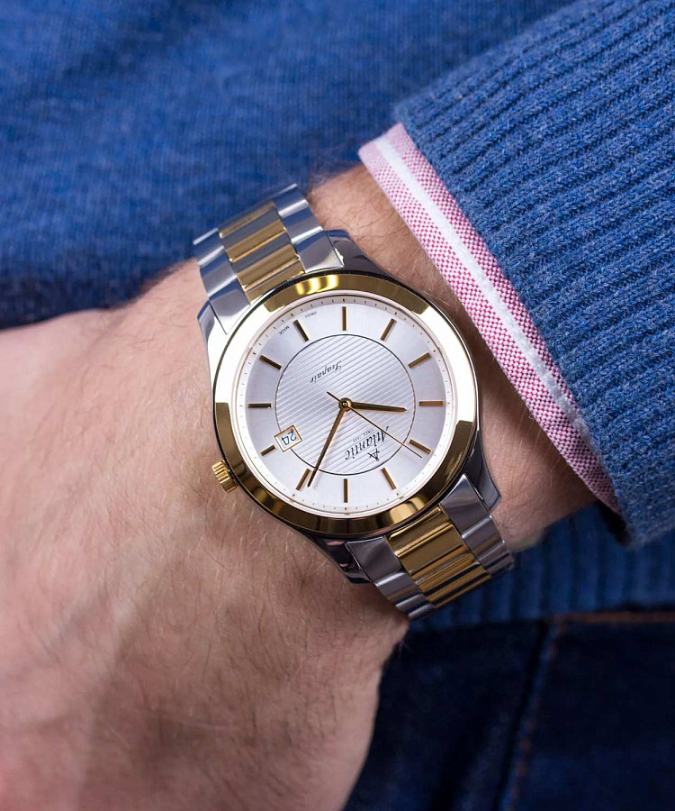 Часы Atlantic Seapair 60335.43.21G — нержавеющая сталь с pvd-покрытием, мужские