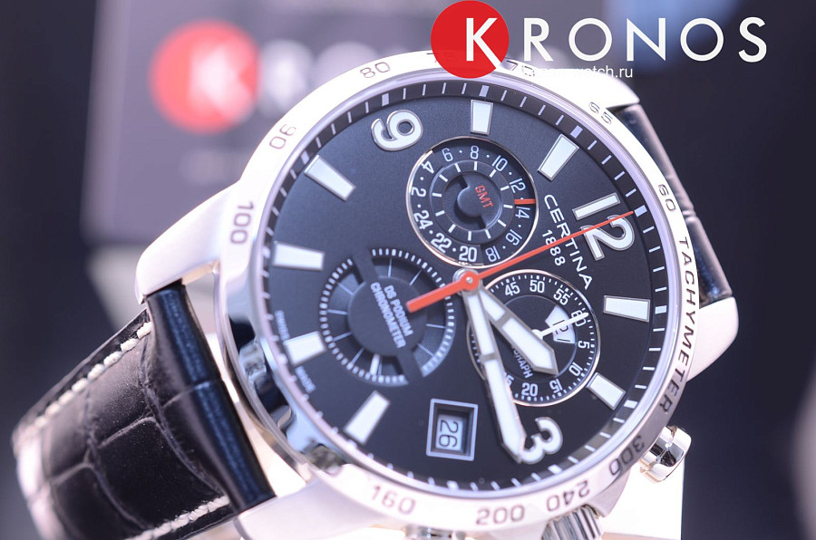 Часы Certina DS Podium Chronograph GMT C034.654.16.057.00 — кварцевые, сталь металл