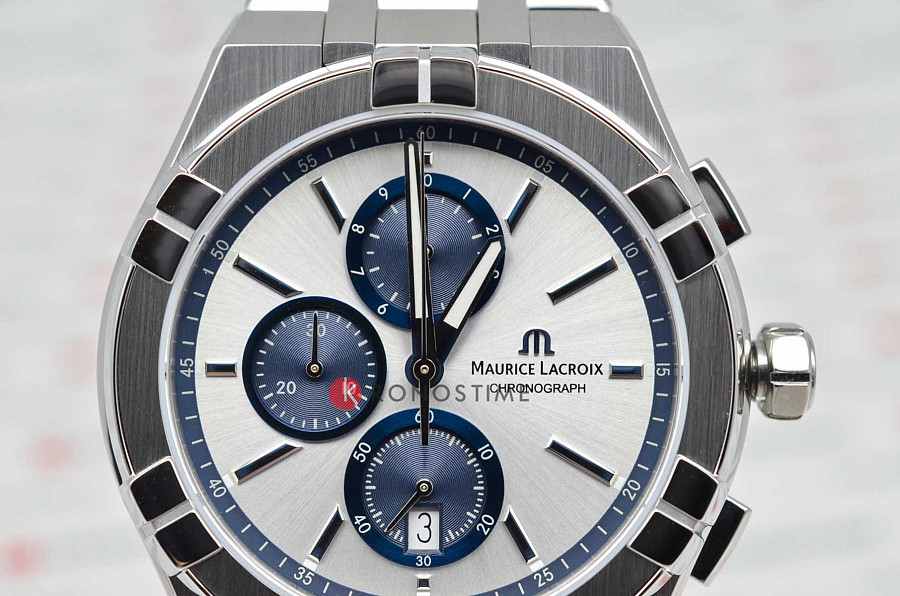 Часы Maurice Lacroix Aikon Quartz Chronograph AI1118-SS002-230-1 — сталь, Швейцария