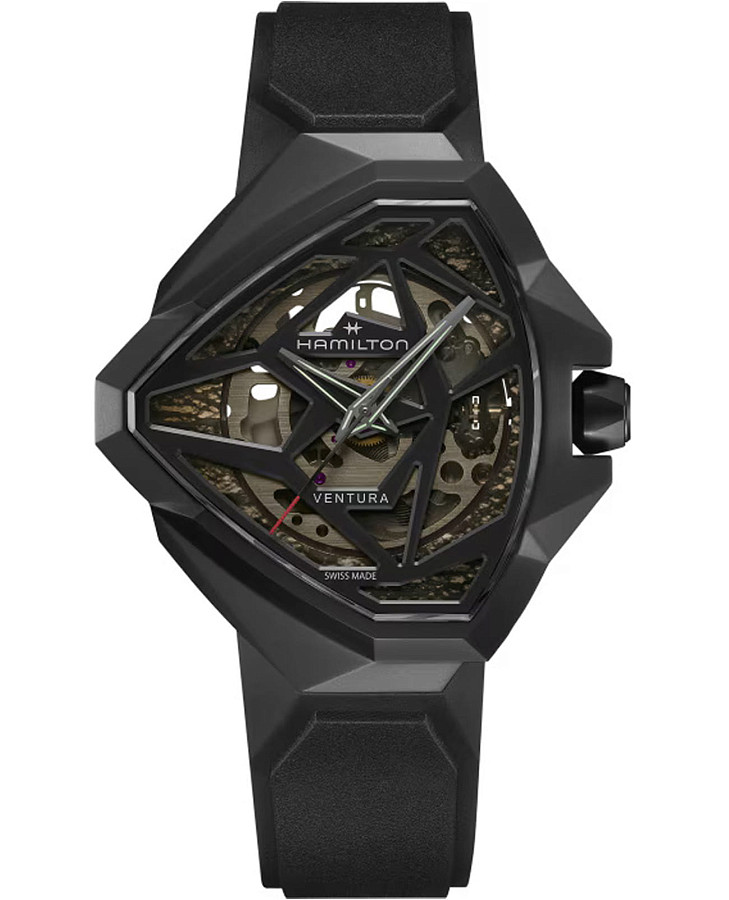 Часы Hamilton Ventura Edge Skeleton H24645330 — мужские, черный