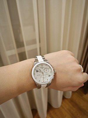 Фото покупателя: Швейцарские керамические наручные часы Certina DS First Lady Chronograph Moon Phase C030.250.11.106.00 с хронографом