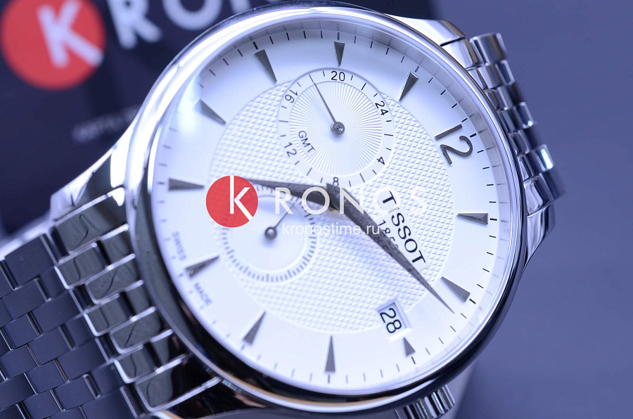 Часы Tissot Tradition GMT T063.639.11.037.00 — нержавеющая сталь, мужские