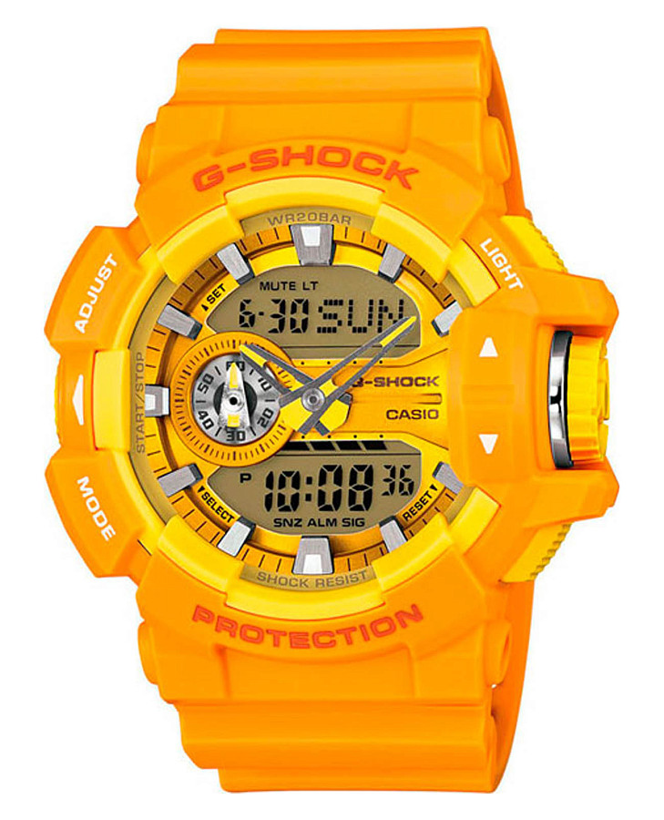 Часы Casio G-Shock GA-400-9A — мужские, оранжевый