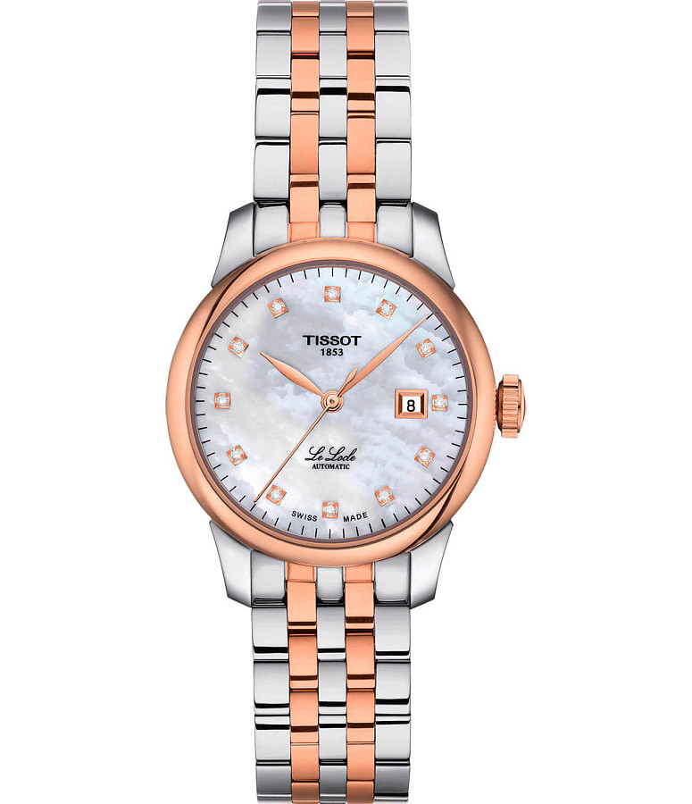 Часы Tissot Le Locle Automatic Lady T006.207.22.116.00 — женские, перламутровый