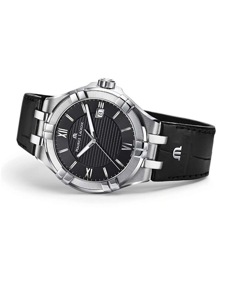 Часы Maurice Lacroix Aikon Date AI1008-SS001-330-1 — мужские, кожаный