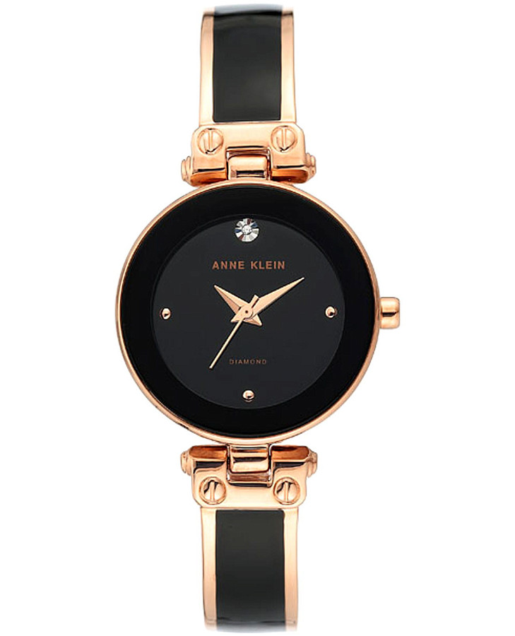 Часы Anne Klein Diamond 1980BKRG — женские, черный