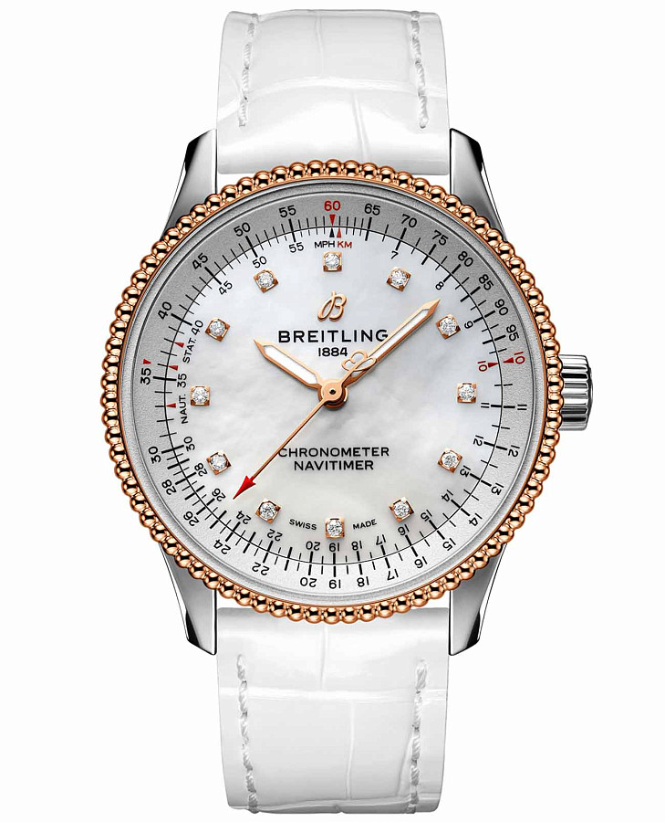 Часы Breitling Navitimer Automatic 35 U17395211A1P3 — женские, перламутровый