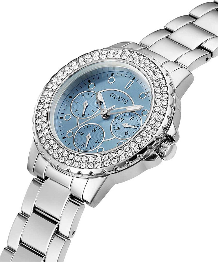 Часы Guess Sport Steel GW0410L1 — голубой, сталь металл