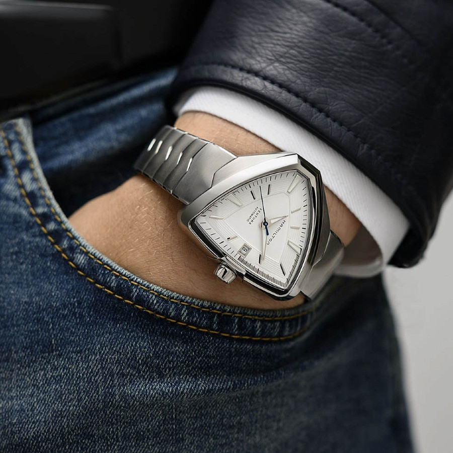 Часы Hamilton Ventura Elvis80 Quartz H24505111 — сталь металл, Швейцария