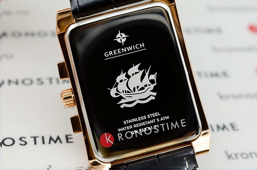 Часы Greenwich Galeon Chrono GW 553.41.11 — мужские, кожаный