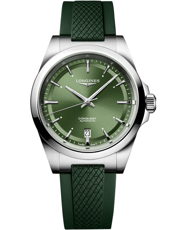 Часы Longines Conquest L3.720.4.02.9 — женские, зеленый