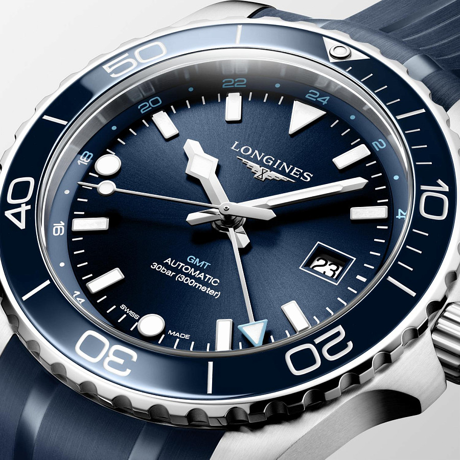 Часы Longines Conquest L3.890.4.96.9 — механические, металл сталь керамика