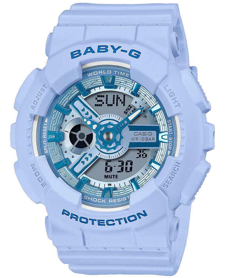 Часы Casio Baby-G BA-110YK-2A — женские, синий