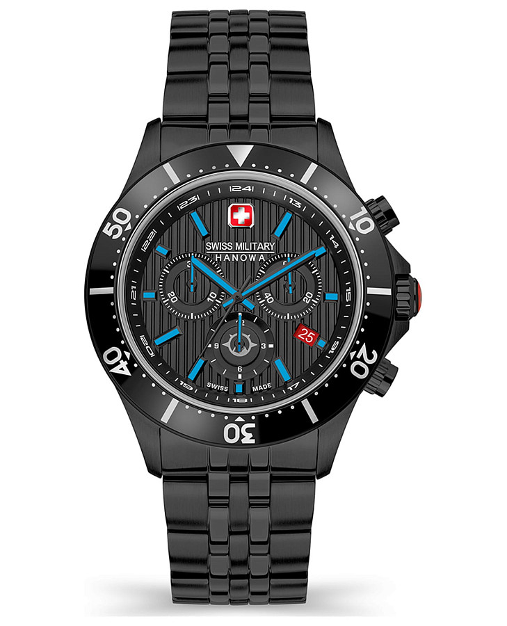 Часы Swiss Military Hanowa Flagship SMWGI2100730 — мужские, черный