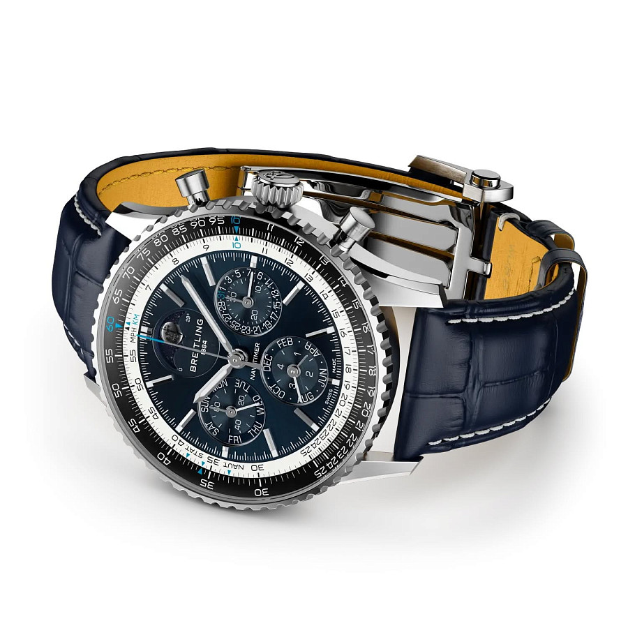 Часы Breitling Navitimer B19 Chronograph 43 Perpetual Calendar LB19211A1C1P1 — платина, Швейцария